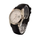 Rolex Day-Date 40 228239 18k White Gold White Roman Dial angled view Rolex Day-Date 40 228239 18k White Gold White Roman Dial angled view