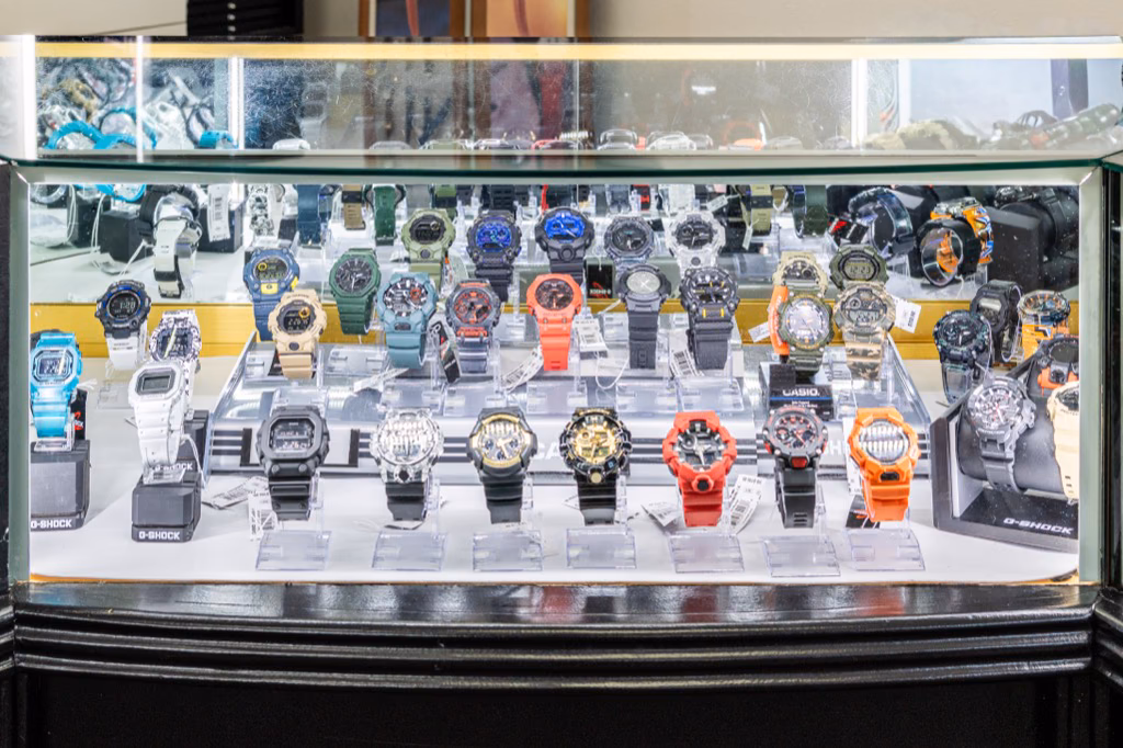 Casio G-Shock watch showcase at Prestige Watches & Jewelry